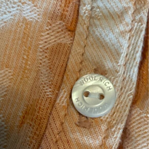 Woolrich Peach Fuzz Woven Textured Button Front Sleeveless Top Size Small - Picture 5 of 9